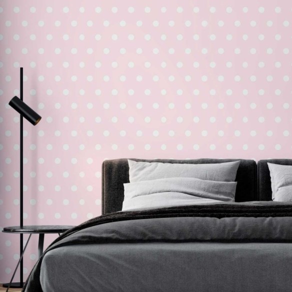 Papel de Parede Adesivo Poás sobre rosa N08182