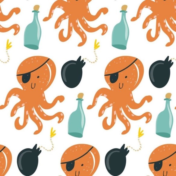Papel de Parede Adesivo Polvo Pirata N06159
