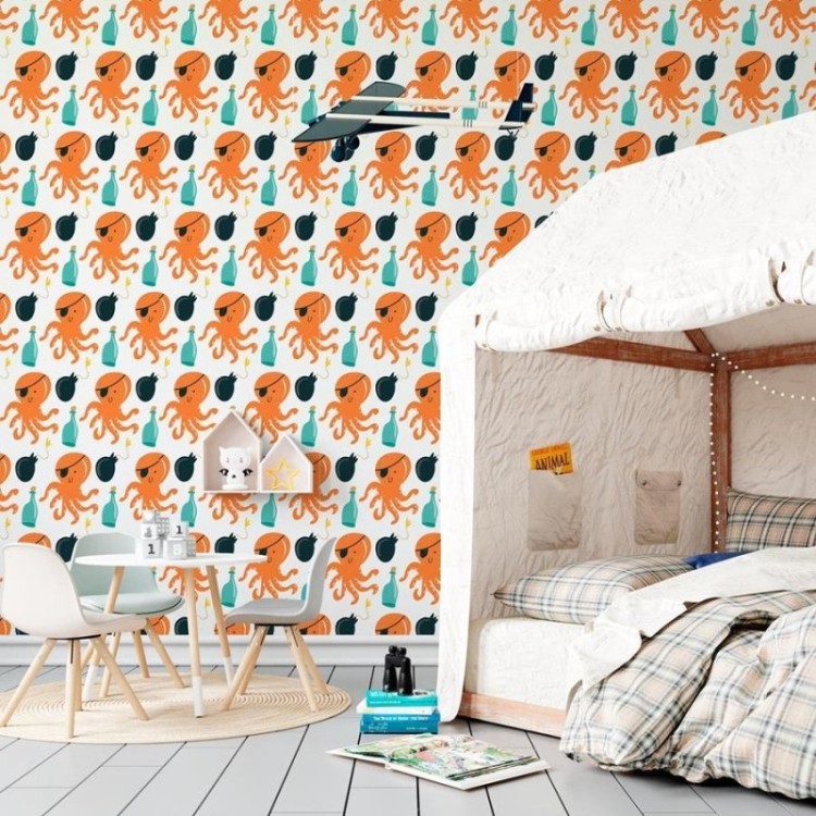 Papel de Parede Adesivo Polvo Pirata N06159