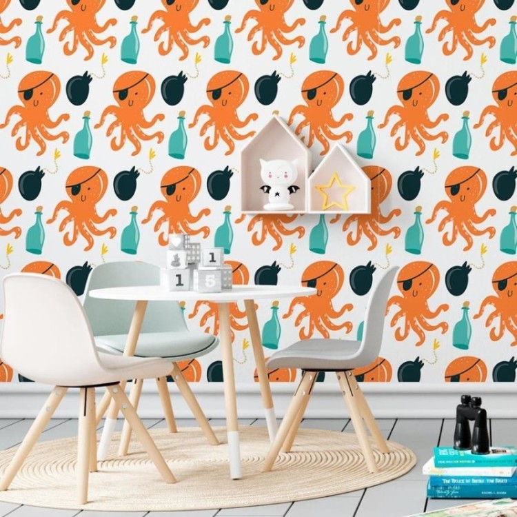 Papel de Parede Adesivo Polvo Pirata N06159