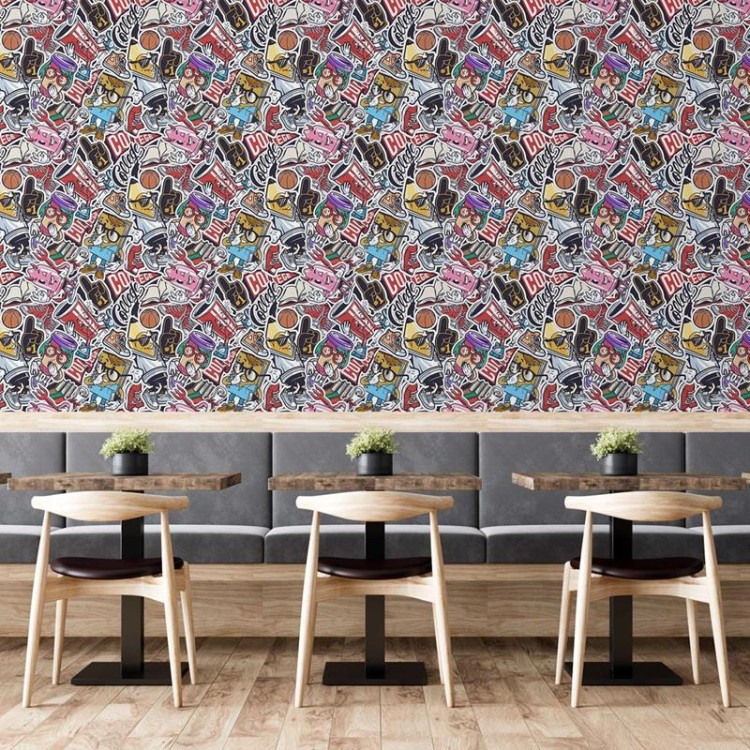 Papel de Parede Adesivo Pop Art  Colorida N05020