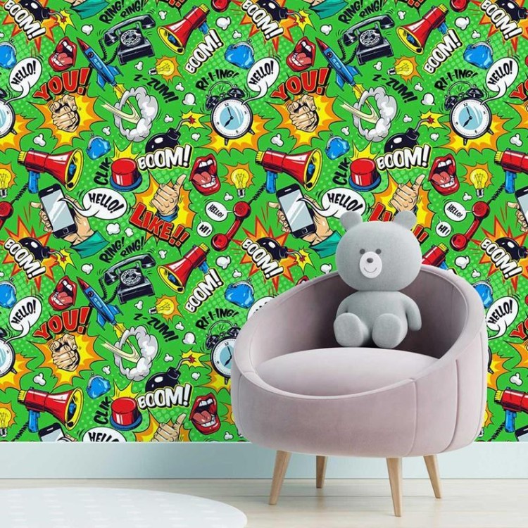 Papel de Parede Adesivo Pop Art Quadrinhos N05010