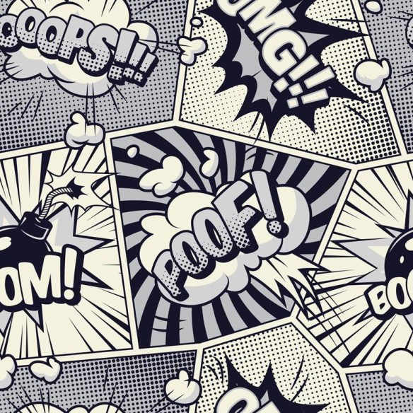 Papel de Parede Adesivo Pop Art Quadrinhos N05012