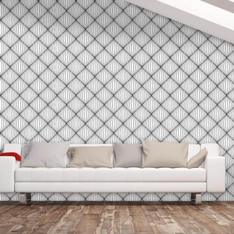 Papel de Parede Adesivo Preto e Branco 0203