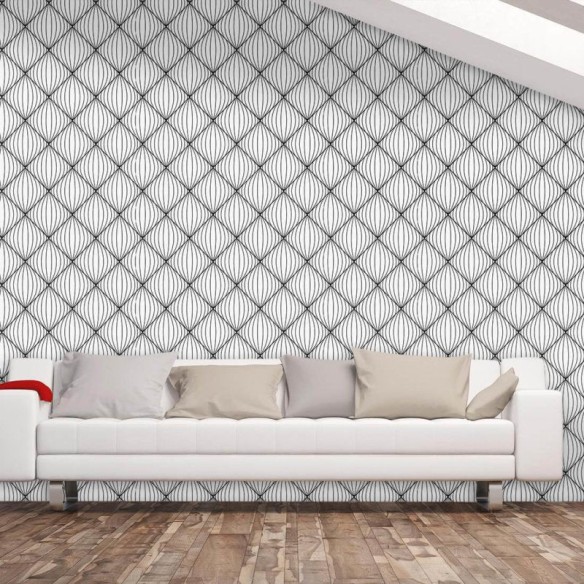 Papel de Parede Adesivo Preto e Branco 0203