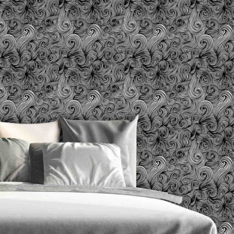 Papel de Parede Adesivo Preto e Branco 0306