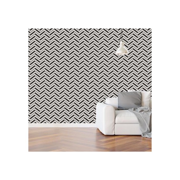 Papel de Parede Adesivo Preto e Branco N4173