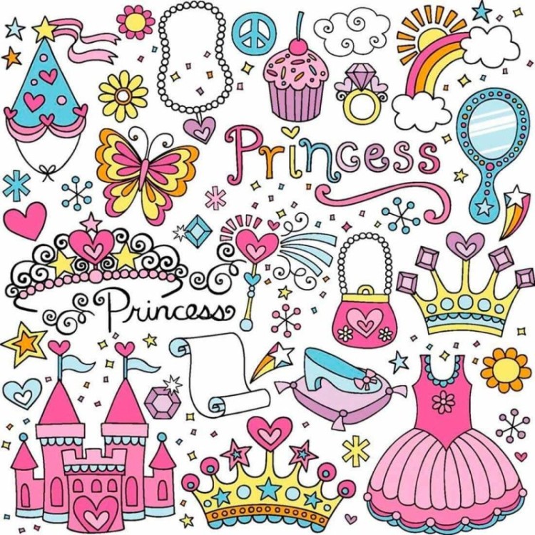 Papel de Parede Adesivo Princesa Rosa 126933701