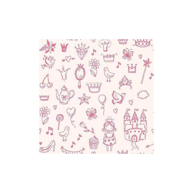 Papel de Parede Adesivo Princesa Rosa 276898322