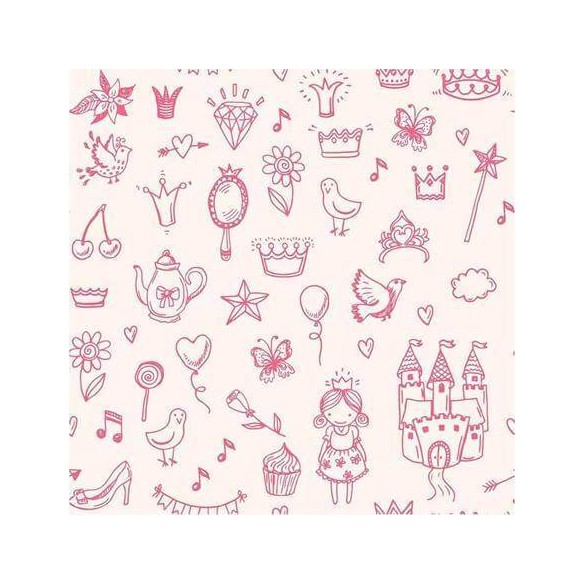 Papel de Parede Adesivo Princesa Rosa 276898322