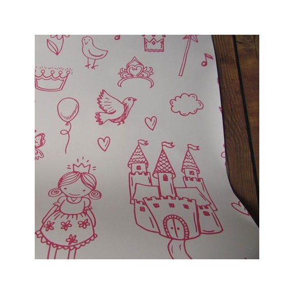 Papel de Parede Adesivo Princesa Rosa 276898322