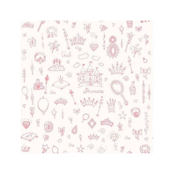 Papel de Parede Adesivo Princesa Rosa 302245538