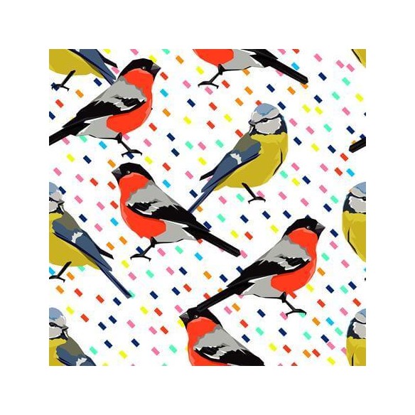 Papel de Parede Adesivo P‡ssaro Colorido Jovem 01214