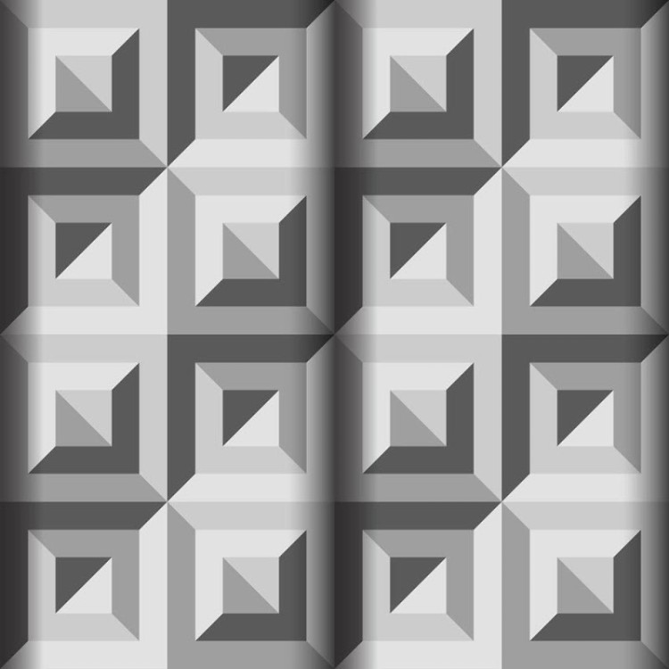 Papel de Parede Adesivo Quadrados concêntricos...