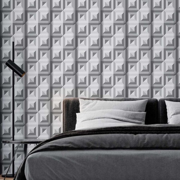 Papel de Parede Adesivo Quadrados concêntricos...