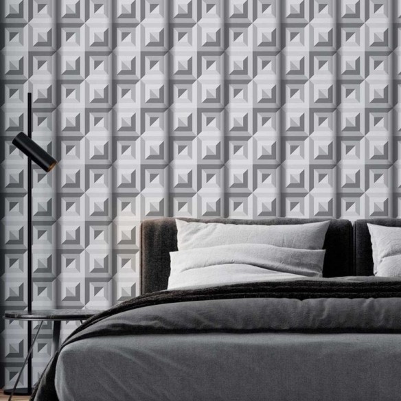 Papel de Parede Adesivo Quadrados concêntricos N08227
