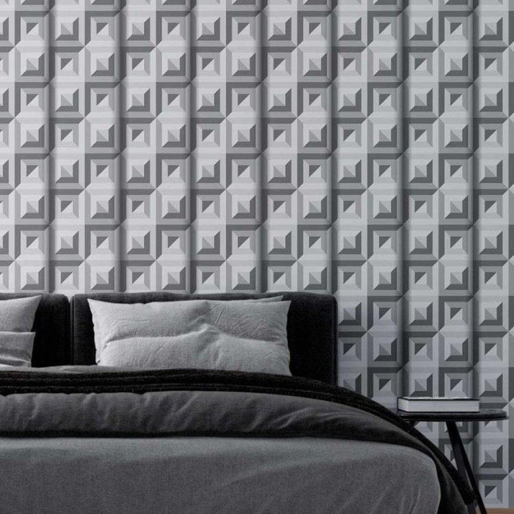 Papel de Parede Adesivo Quadrados concêntricos...