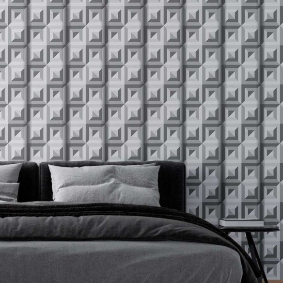 Papel de Parede Adesivo Quadrados concêntricos N08227