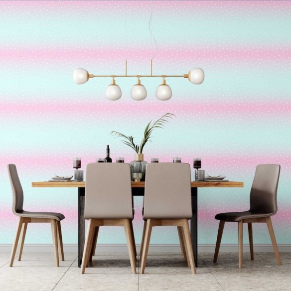 Papel de Parede Adesivo Quadrados Minimalistas Degradê Rosa e Azul N07102