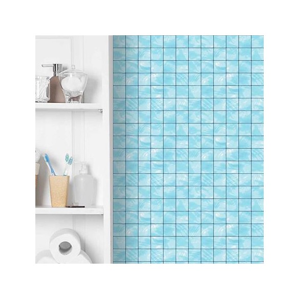 Papel de Parede Adesivo Quadriculado Mar 2364765