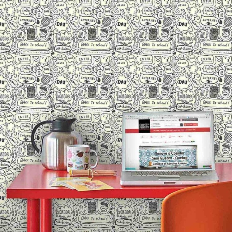 Papel de Parede Adesivo Quadrinhos 0183