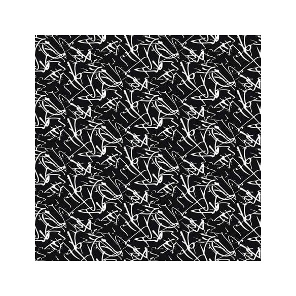 Papel de Parede Adesivo Rabiscos Branco e Preto  285296000