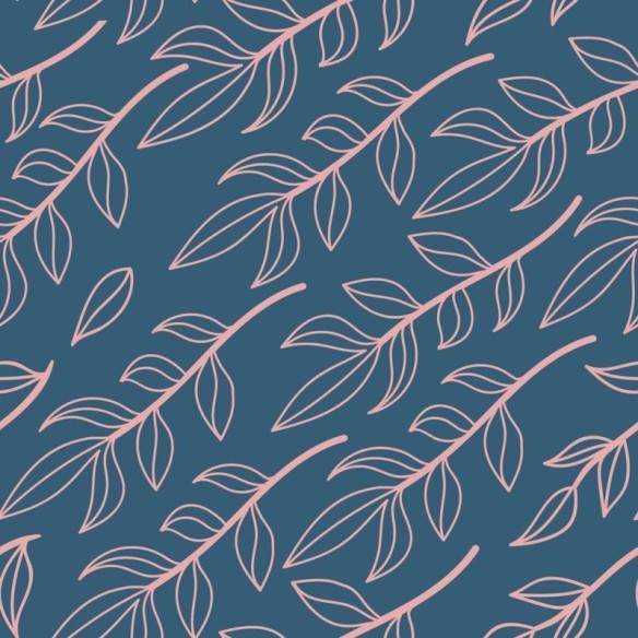 Papel de Parede Adesivo Ramos Azul e Rosa N08072