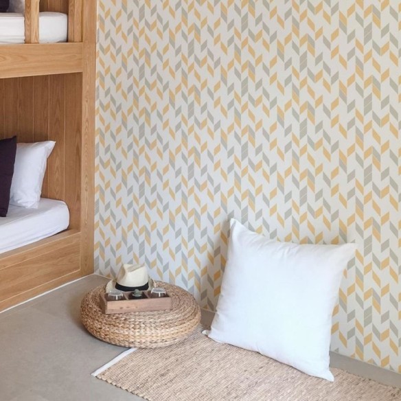 Papel de Parede Adesivo Releitura Chevron N06293