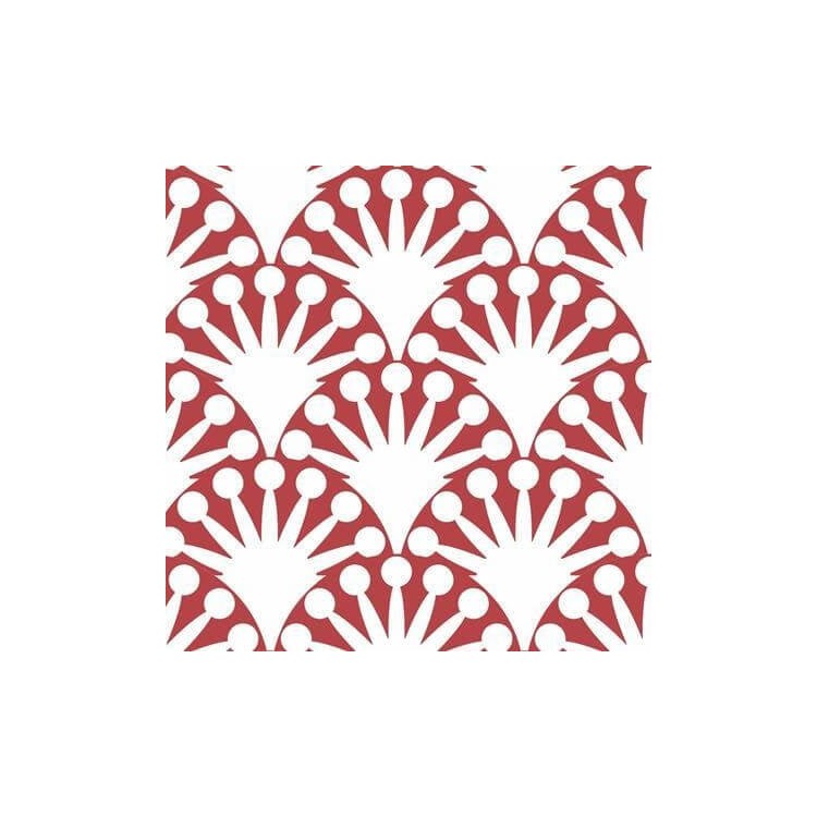 Papel de Parede Adesivo Retrô Abstrato Vermelho...