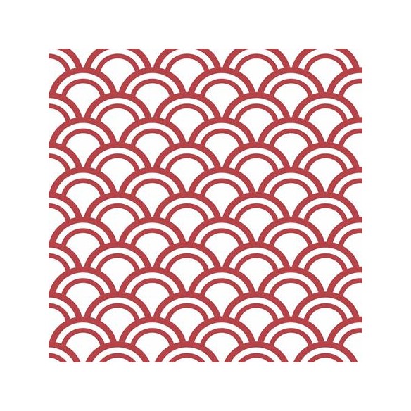 Papel de Parede Adesivo Retrô Abstrato Vermelho 258207
