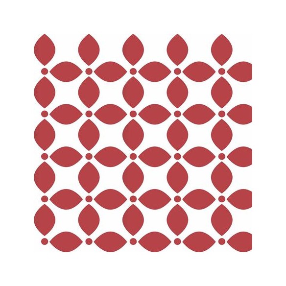 Papel de Parede Adesivo Retrô Abstrato Vermelho 91241