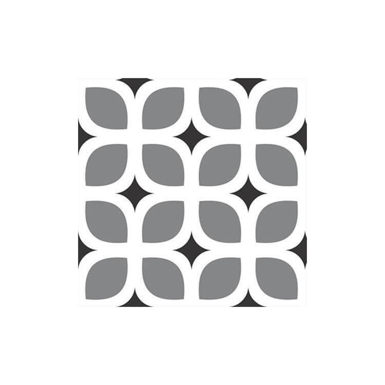 Papel de Parede Adesivo Retrô Cinza 0235