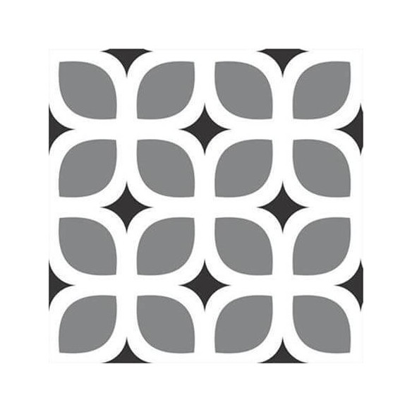 Papel de Parede Adesivo Retrô Cinza 0235