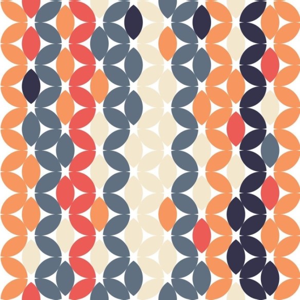 Papel de Parede Adesivo Retrô Colorido Geométrico N05230