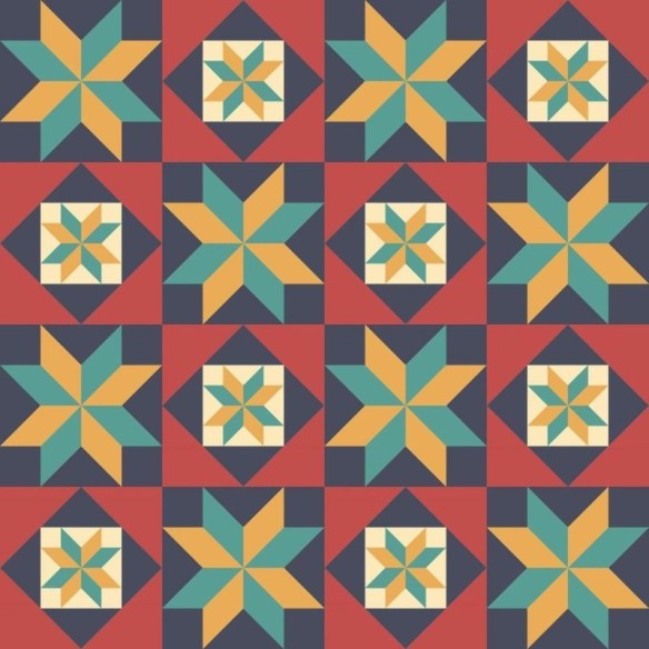 Papel de Parede Adesivo Retrô Estrela N06116