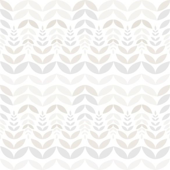 Papel de Parede Adesivo Retrô Folhas Tons Bege N09050