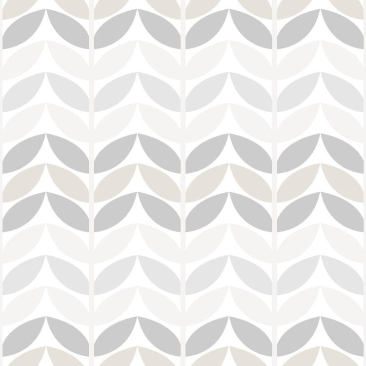 Papel de Parede Adesivo Retrô Folhas Tons de...