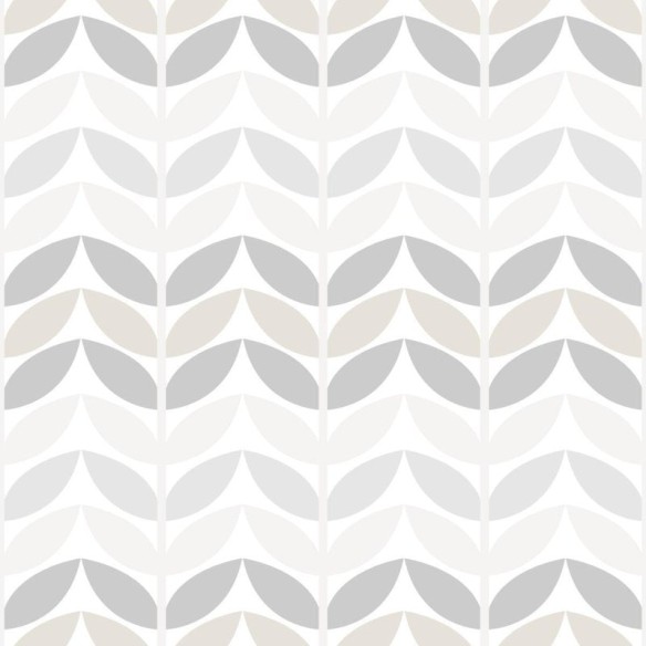Papel de Parede Adesivo Retrô Folhas Tons de Pastéis N09049