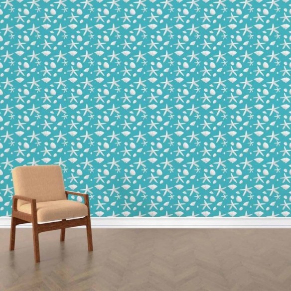 Papel de Parede Adesivo Abstrato Oceano N015121