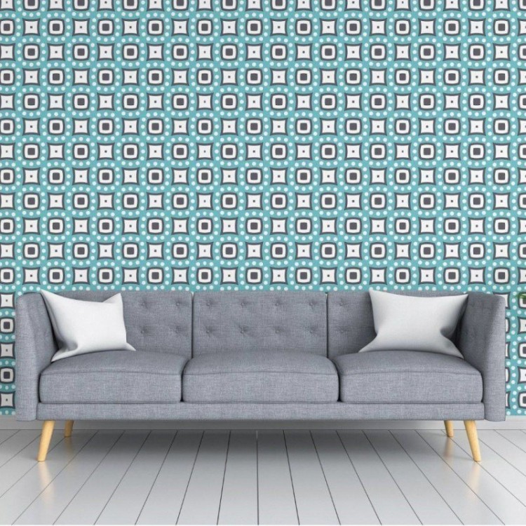 Papel de Parede Adesivo Retrô Geométrico N018041