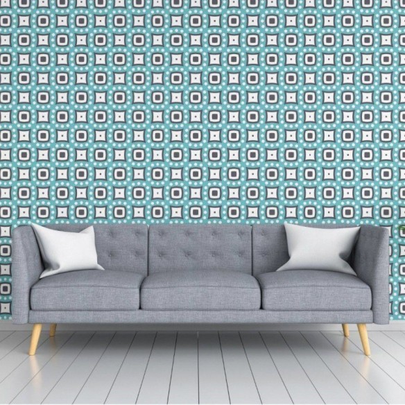 Papel de Parede Adesivo Retrô Geométrico N018041