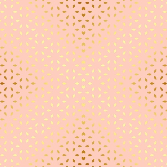 Papel de Parede Adesivo Rosa com Pétalas douradas N08136