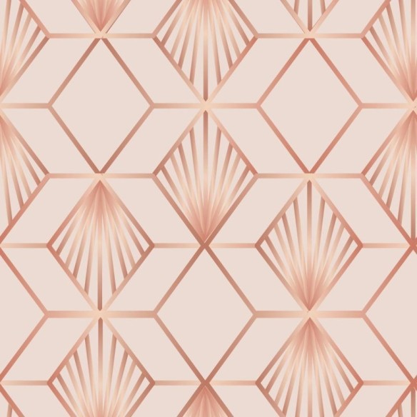 Papel de Parede Adesivo Rosa geométrico N08149