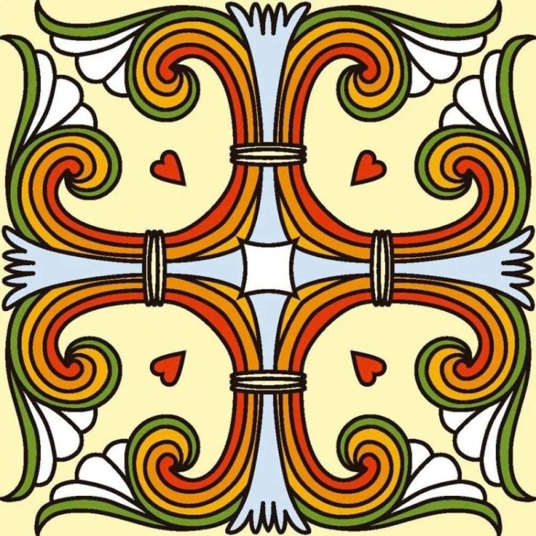 Papel de Parede Adesivo Abstrato Ornamental...