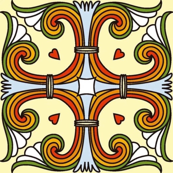 Papel de Parede Adesivo Abstrato Ornamental 661248339