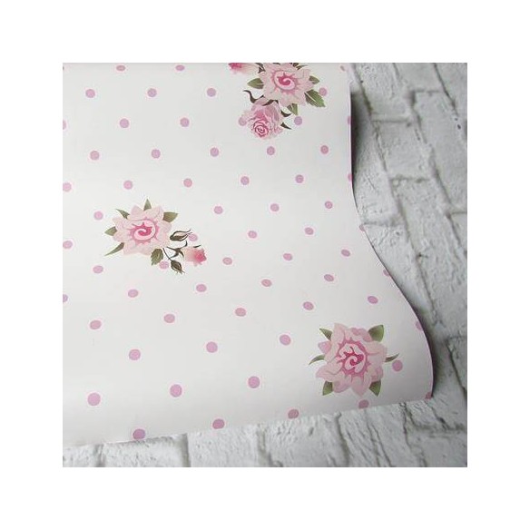 Papel de Parede Adesivo Rosas Poá 288457175