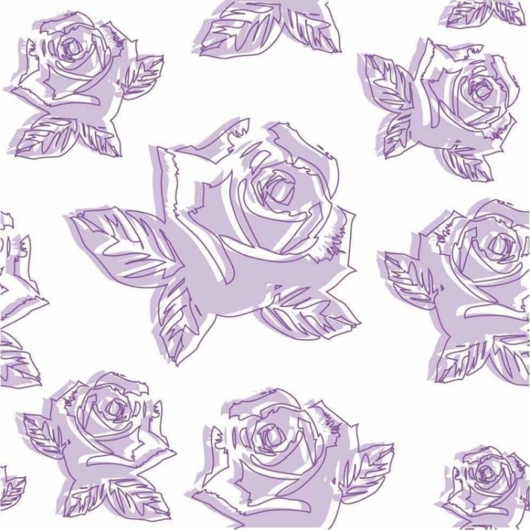 Papel de Parede Adesivo Rosas Roxas 9877866