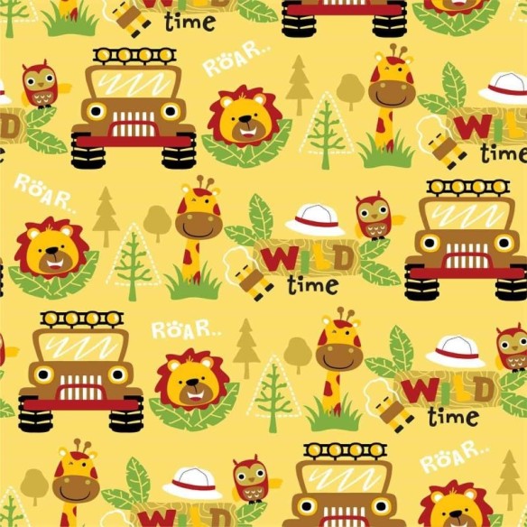 Papel de Parede Adesivo Safari Infantil N09019