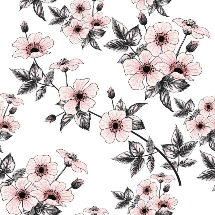Papel de Parede Adesivo Sakura Rosa N04086