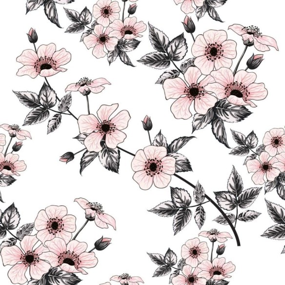 Papel de Parede Adesivo Sakura Rosa N04086